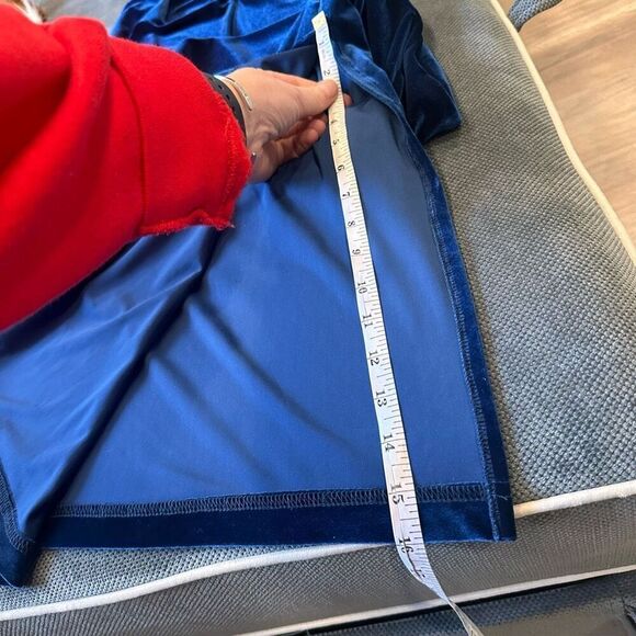 Vintage 90s Fashion Bug Velour Maxi Evening Dress Bolero Set Whimsy Blue Size 8 - Picture 16 of 16